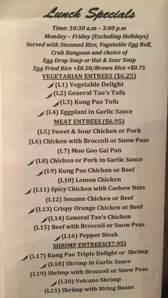 Tsai’s Chinese Bistro