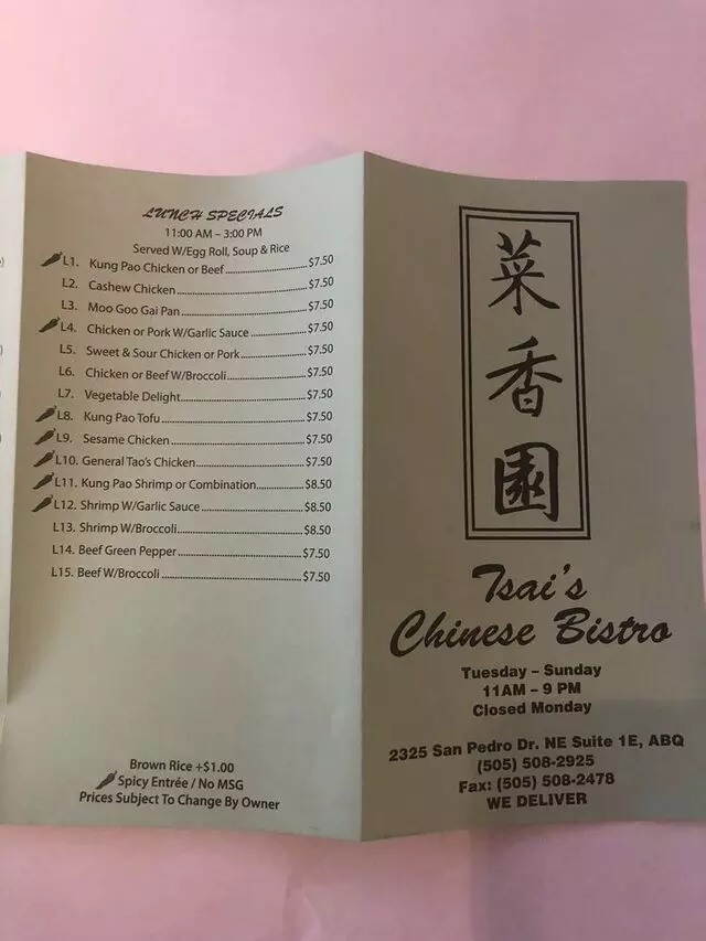 Tsai’s Chinese Bistro