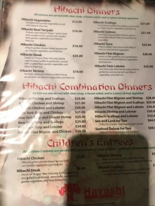 Hayashi Japanese Steakhouse