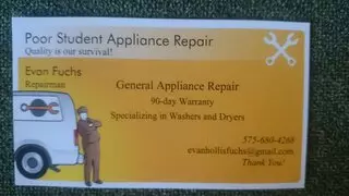 Poor Student Appliance Repair