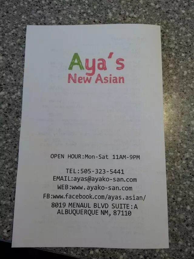 Aya’s New Asian