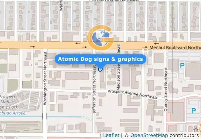 Atomic Dog signs & graphics