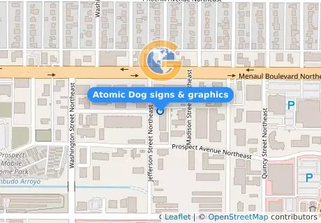Atomic Dog signs & graphics