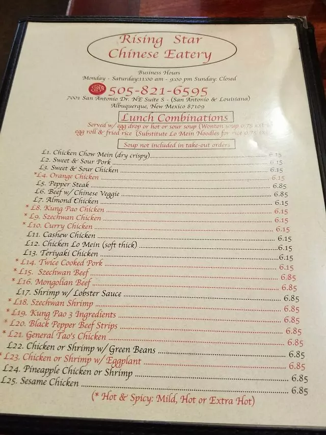 Rising Star Chinese Eatery